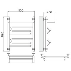 Полотенцесушитель Ника CURVE ЛZ ВП 60/50