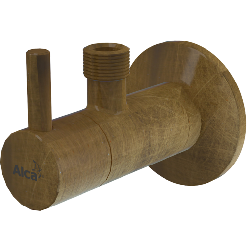Угловой вентиль с фильтром Alcadrain 1/2" x 3/8", круглый, бронза (ARV001-Antic)