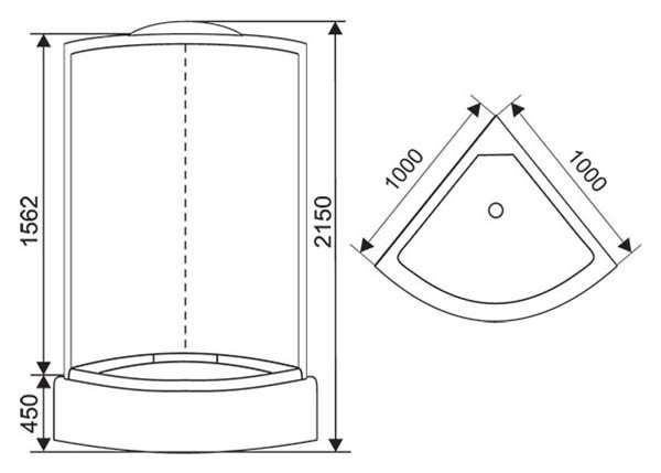 Душевая кабина Arcus AS-105-10 100x100