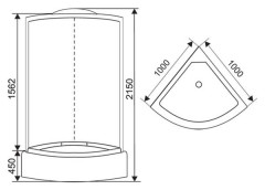 Душевая кабина Arcus AS-105-10 100x100