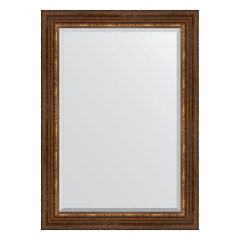 Зеркало настенное с фацетом EVOFORM в багетной раме римская бронза, 76х106 см, BY 3465