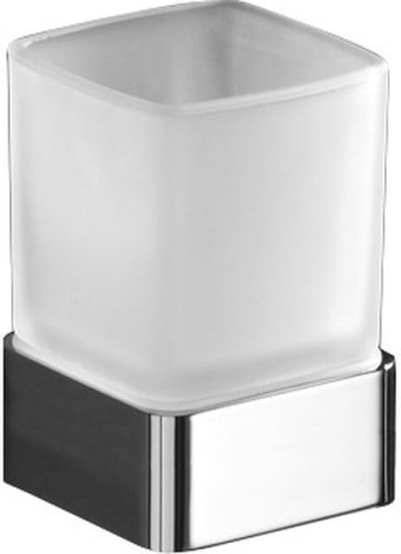 Gedy Lounge, настольный стеклянный стакан на металлическом основании, цвет хром