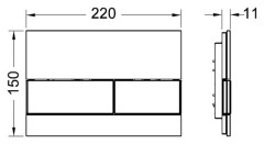 Кнопка смыва Tece Square 9240800 для унитаза