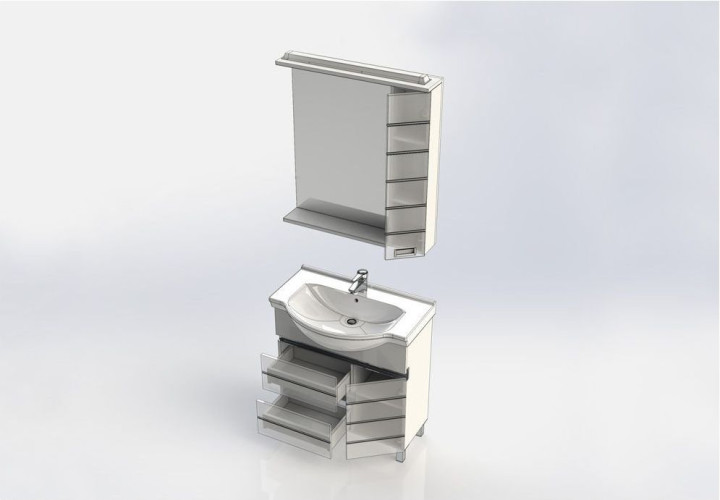 Мебель для ванной Aquanet Доминика 80 черный