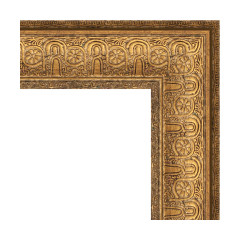 Зеркало настенное с гравировкой EVOFORM в багетной раме медный эльдорадо, 74х156 см, BY 4266