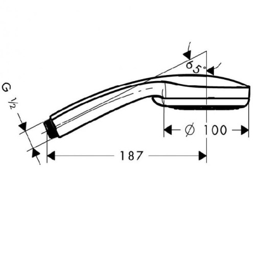 Ручной душ Hansgrohe Croma 100 Vario, ½’ (28535000)