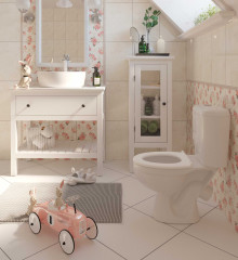 Унитаз - компакт КЕРАМИН Литл Alcadrain 300х580х710 мягкое сиденье, белый (CS00077200)