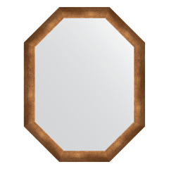 Зеркало настенное Polygon EVOFORM в багетной раме состаренная бронза, 72х92 см, BY 7080