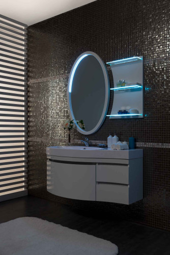 Тумба с раковиной Aquanet Опера 115 L белый (2 дверцы 2 ящика)