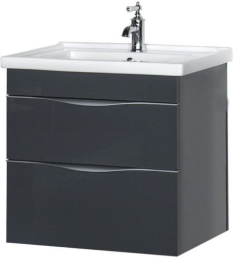 Тумба с раковиной Aquanet Эвора 70 серый антрацит