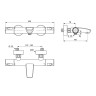 Термостатический смеситель Ideal Standard Ceratherm T50 для ванны/душа, настенный