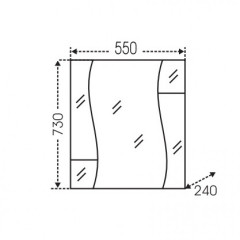 Зеркальный шкаф СанТа Лира 55 с подсветкой