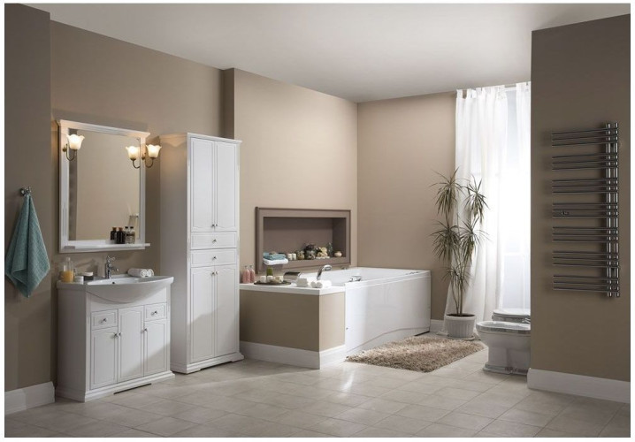 Зеркало Aquanet Лагуна 85 белый