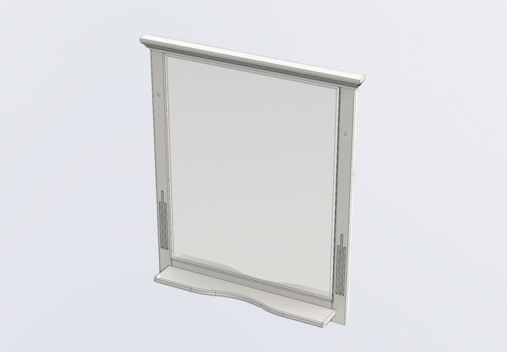 Зеркало Aquanet Лагуна 85 белый