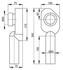 Сифон для писсуара Alcaplast A45C