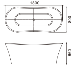 Отдельностоящая акриловая ванна Ceruttispa Vomano CT8339 180x80 Белая со сливом-переливом