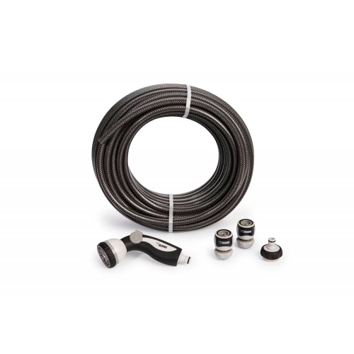 Садовый шланг REHAU COOL TOUCH Pearl Grey в наборе с арматурой 13 мм 1/2", 25м