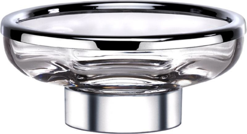 Surya Crystal, мыльница на металлическом основании 11,5х11,5хh4,5 см, стекло с эффектом волны, цвет хром