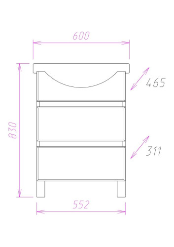 Тумба напольная Onika ЭЛИТА 60.13 Олива (106121)