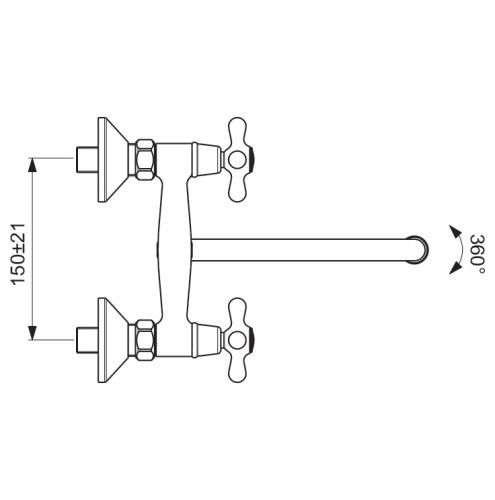 Смеситель для кухонной мойки Vidima Retro (Vidima) Керамическая кран-букса, цвет Хром (BA122AA)