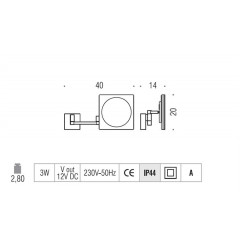 Косметическое зеркало Colombo Design Complementi B9756.0CR с увеличением и подсветкой