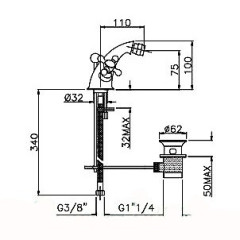 Смеситель Gattoni Vivaldi 12360