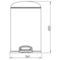 Ведро с микролифтом 12 л JAVA S-885-12R малиновый