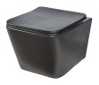 Унитаз подвесной безободковый Creto Logan L2 1002-002-L2BLMAT с крышкой-сиденьем микролифт, черный матовый