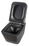 Унитаз подвесной безободковый Creto Logan L2 1002-002-L2BLMAT с крышкой-сиденьем микролифт, черный матовый