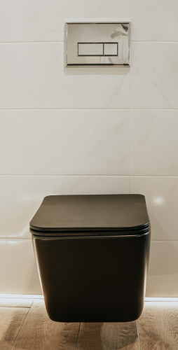 Унитаз подвесной безободковый Creto Logan L2 1002-002-L2BLMAT с крышкой-сиденьем микролифт, черный матовый