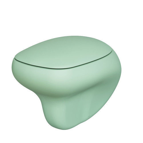 Унитаз Diamond 123T21001R (530*405*375) МЯТНЫЙ МАТОВЫЙ подвесной БЕЗОБОДКОВЫЙ