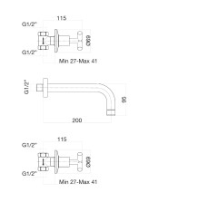 Смеситель для раковины Fiore XT 25CR0527, хром