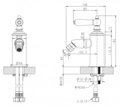 Смеситель для биде Bravat Art Бронза (F375109U)