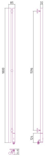Электрический полотенцесушитель Сунержа Нюанс 1800x85
