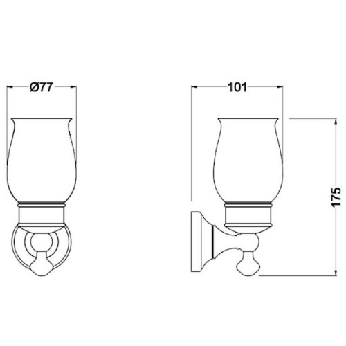 Стакан Schein Saine Gold 7053011VF