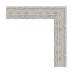 Зеркало настенное EVOFORM в багетной раме волна алюминий, 61х81 см, BY 3166