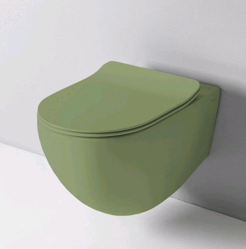 Унитаз Artceram File 2.0 подвесной 370*530*370 Green salvia