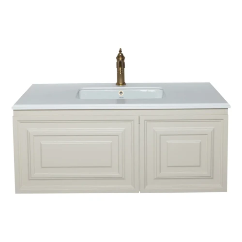 Тумба под раковину Atoll Монмартр 110 мокко с встроенным умывальником