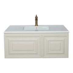 Тумба под раковину Atoll Монмартр 110 мокко с встроенным умывальником