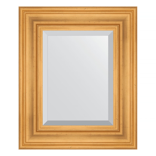 Зеркало настенное с фацетом EVOFORM в багетной раме травленое золото, 49х59 см, BY 3366
