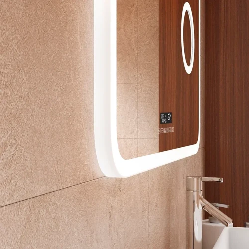 Зеркало Континент Bliss Led 900х700 с увеличительным Зеркало Континентм, часами