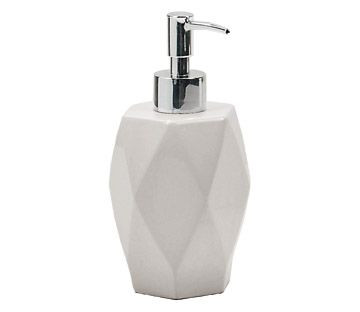Gedy Dalia, настольный керамический дозатор с пластиковой помпой, цвет хром - белая керамика