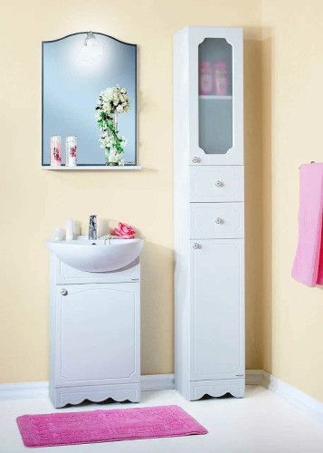 Зеркало Бриклаер Лючия 45 4620750419080 с подсветкой Белое