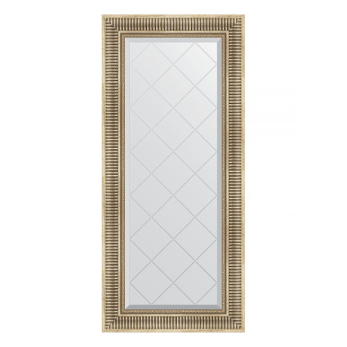 Зеркало настенное с гравировкой EVOFORM в багетной раме серебряный акведук, 57х127 см, BY 4067