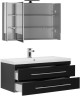 Мебель для ванной Aquanet Верона NEW 100 черный (подвесной 2 ящика)