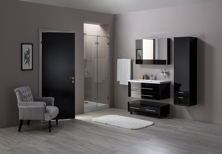 Мебель для ванной Aquanet Верона NEW 100 черный (подвесной 2 ящика)