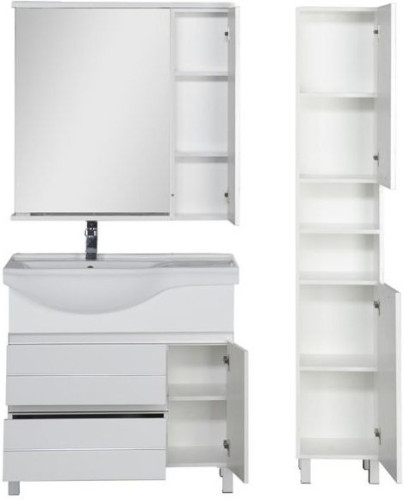 Мебель для ванной Aquanet Доминика 90 L белый