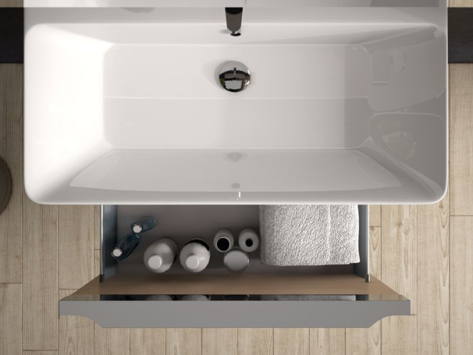 IBX, керамическая раковина 60 см, без крыльев, цвет белый