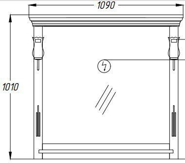 Зеркало Opadiris Риспекто 105