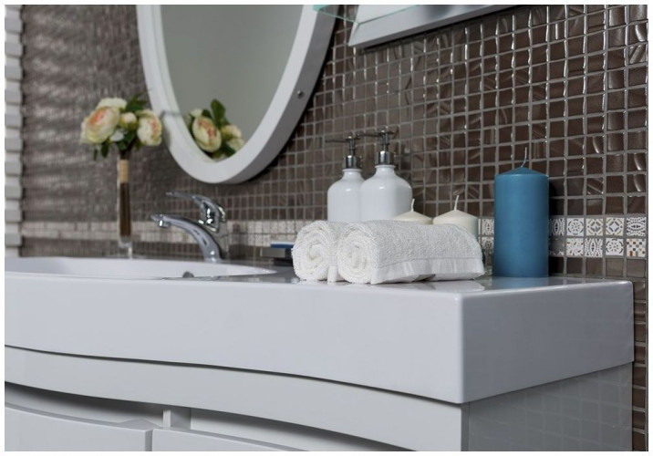 Тумба с раковиной Aquanet Опера 115 L белый (3 ящика)